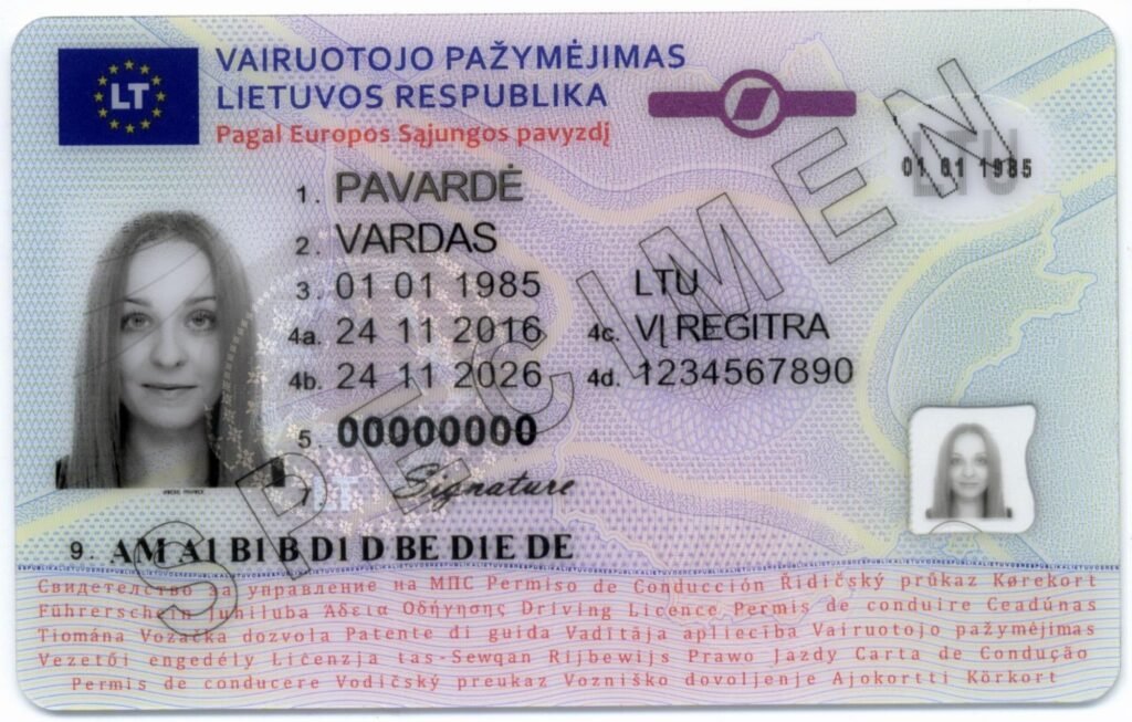 Nusipirkti Vairuotojo Pažymėjimą